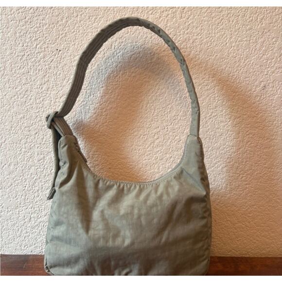 Baggu Mini Nylon Hobo Shoulder Bag Celadon Minimalist Scandi Girl Neutral - Picture 5 of 5